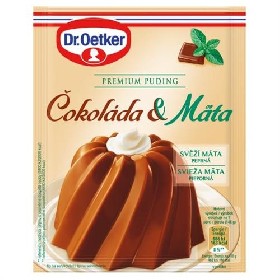 Čokoládo-mátový puding