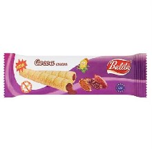 Corn tubes with cocoa filling