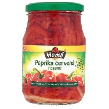 Sliced red pepper in a spicy swe...