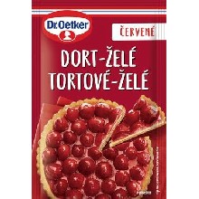 Dortové želé červené