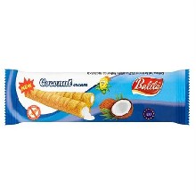 Corn tubes with coconut filling