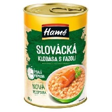 Slovacka sausage with beans