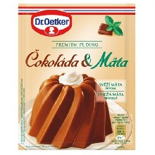 Chocolate-mint pudding